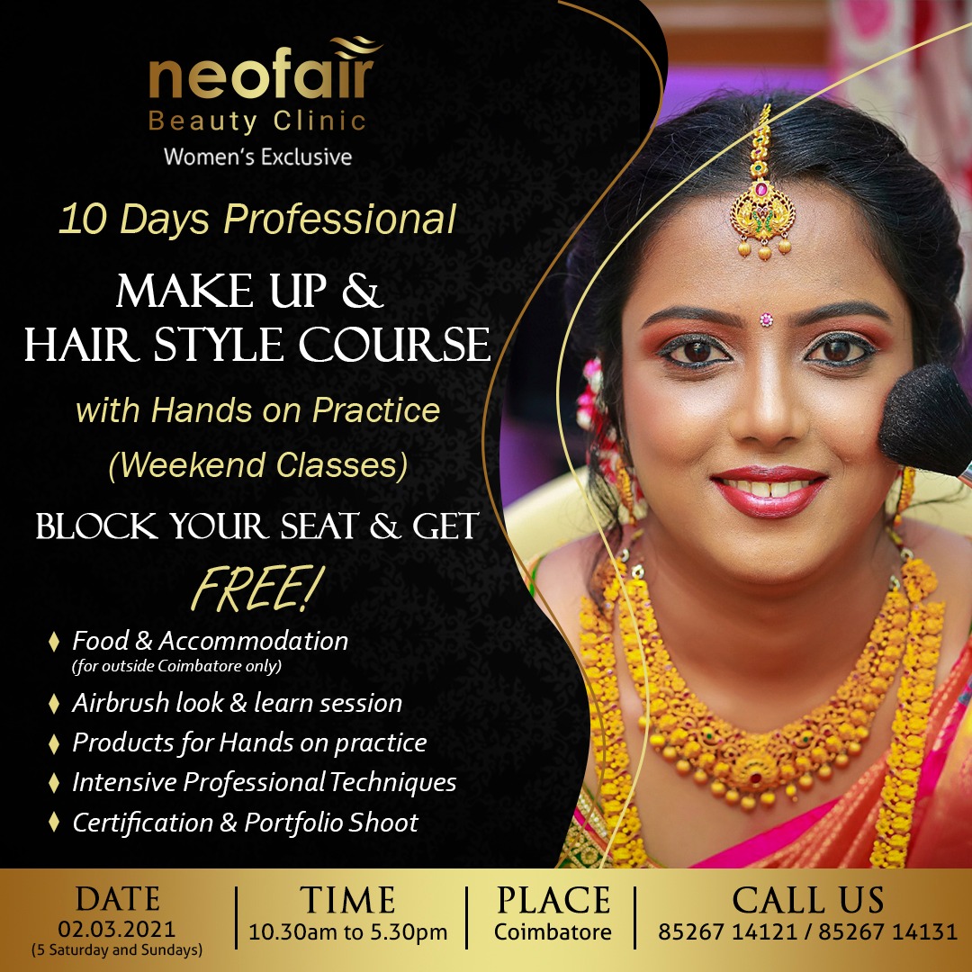 Professional Make-Up Course r.s.puram in coimbatore