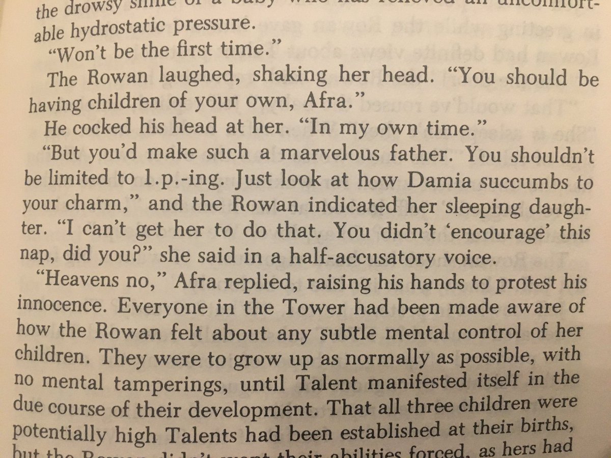 I knew things were gonna get skeevy but the romance-coded puns and language used to talk about Afra and baby Damia is REALLY FUCKING UNSETTLING