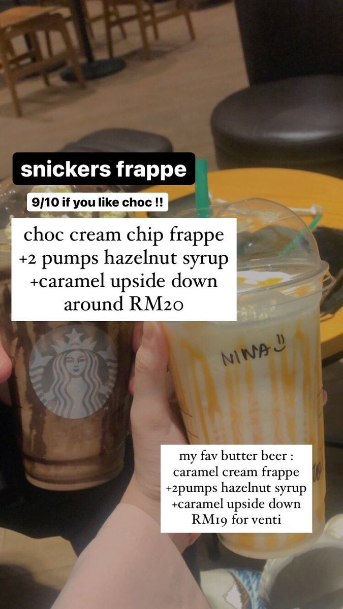 since ramai request buat thread :starbucks custom recipe malaysia edition(aku post ikut turutan mana paling sedap)