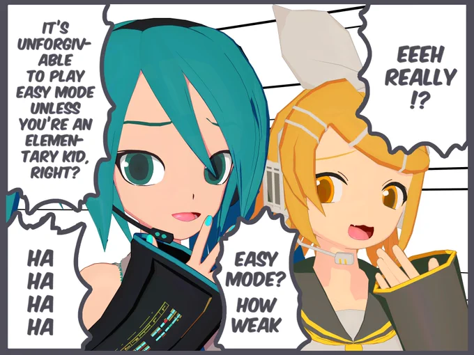  They found you playing Project DIVA on EASY moderead R → L#vocaloid #初音ミク #HatsuneMiku #MMD #MikuMikuDance #KagamineRin 