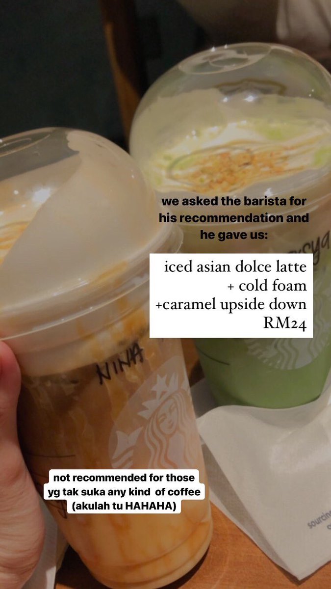since ramai request buat thread :starbucks custom recipe malaysia edition(aku post ikut turutan mana paling sedap)