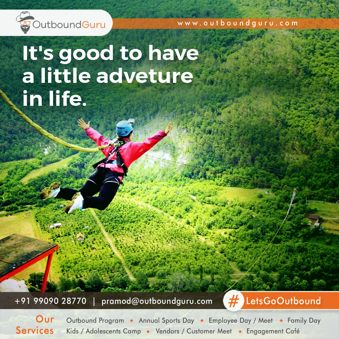 Shouldn't life be the favourite #adventure?

#LetsGoOutbound #Bungee #BungeeJumping #BungeeJump #Adventures #Adventurer #Adventurous #Outdoor #Outdoors #Outing #Outbound #OutboundTraining #LnD #Learning #TnD #Training #HR #LearningNDevelopment #HumanResources #AdventureTime