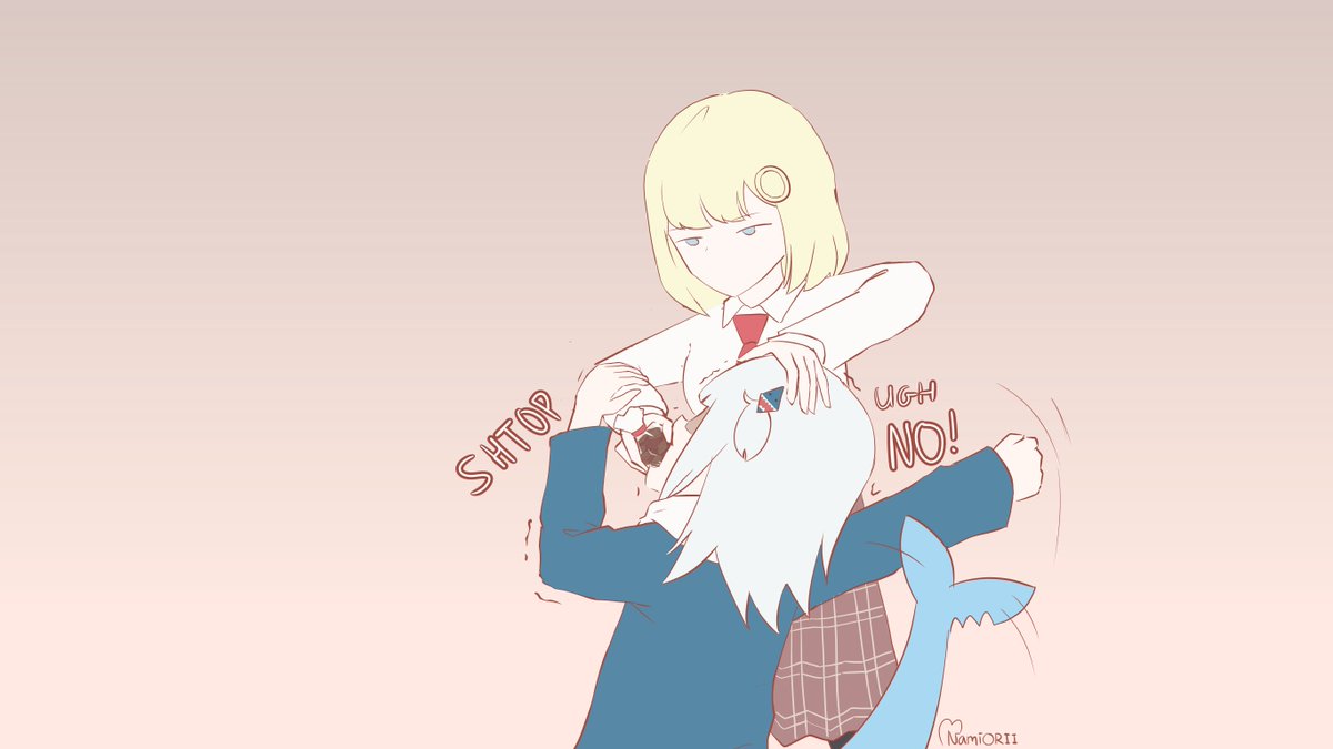 がうるぐら ,ワトソン・アメリア 「Another AmeSame🍫🍫
#amesame #ameliaRT #」|Namii🍞のイラスト