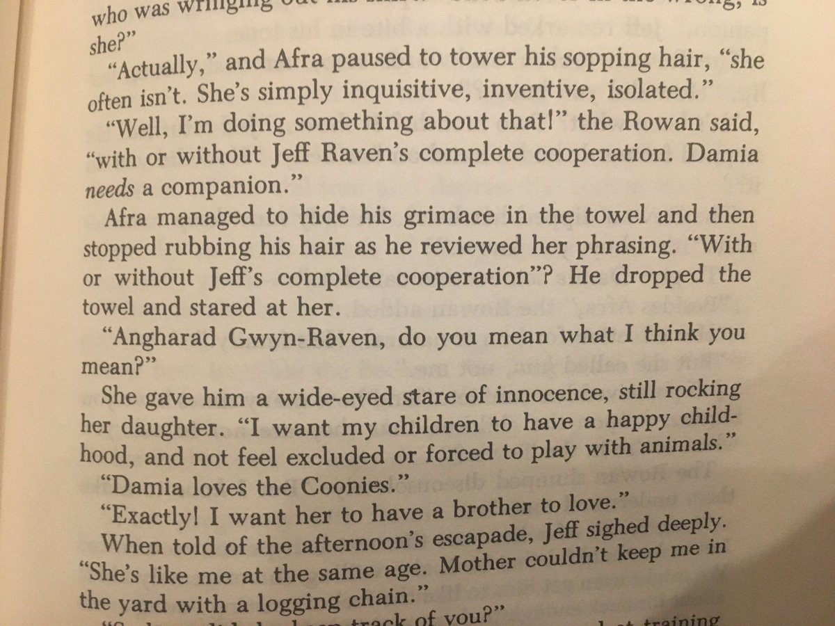 Very cool that the Rowan is apparently willing to, in effect, rape her husband to get another kid that he isn’t ready for yet!