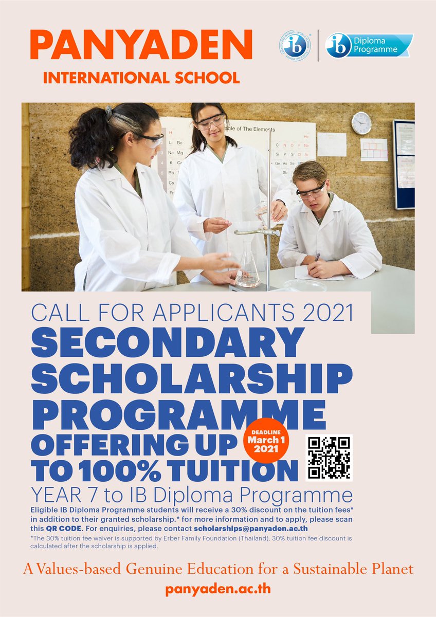Scholarships, anyone? 💚🧡 <a href="/panyaden/">Panyaden International School</a> #WeArePanyaden