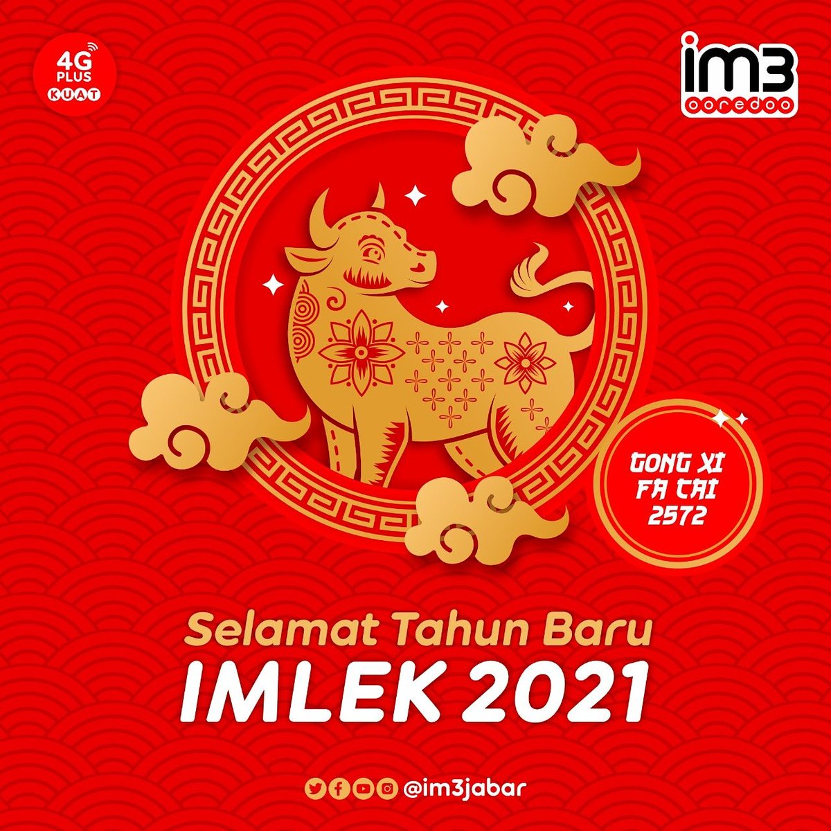 Gong Xi Fa Cai #BarayaIM3Jabar 🎊

Selamat Tahun Baru Imlek 2021/ 2572 Kongzili. Semoa kita semua mendapatkan keselamatan, kesehatan, dan rezeki yang melimpah di tahun Kerbau Logam ini. 

Happy Lunar New Year 2021. Wishing you good health and lasting prosperity🧧