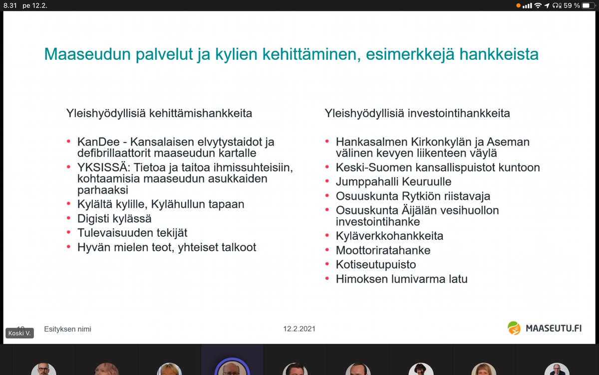 Keski-Suomen ELY-keskuksessa aloitimme palindromipäivän henkilöstön aamukoululla, toki etäopetuksena. Tänään aiheena Maaseuturahasto. Monipuolinen aluekehittämisen väline!