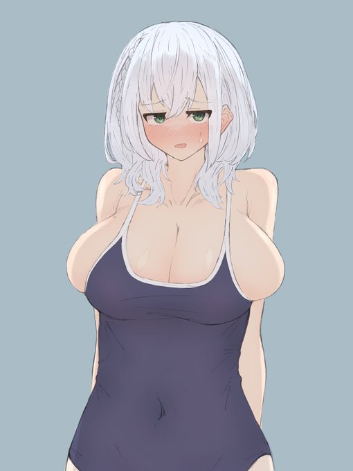 団長にスク水着てもらった 