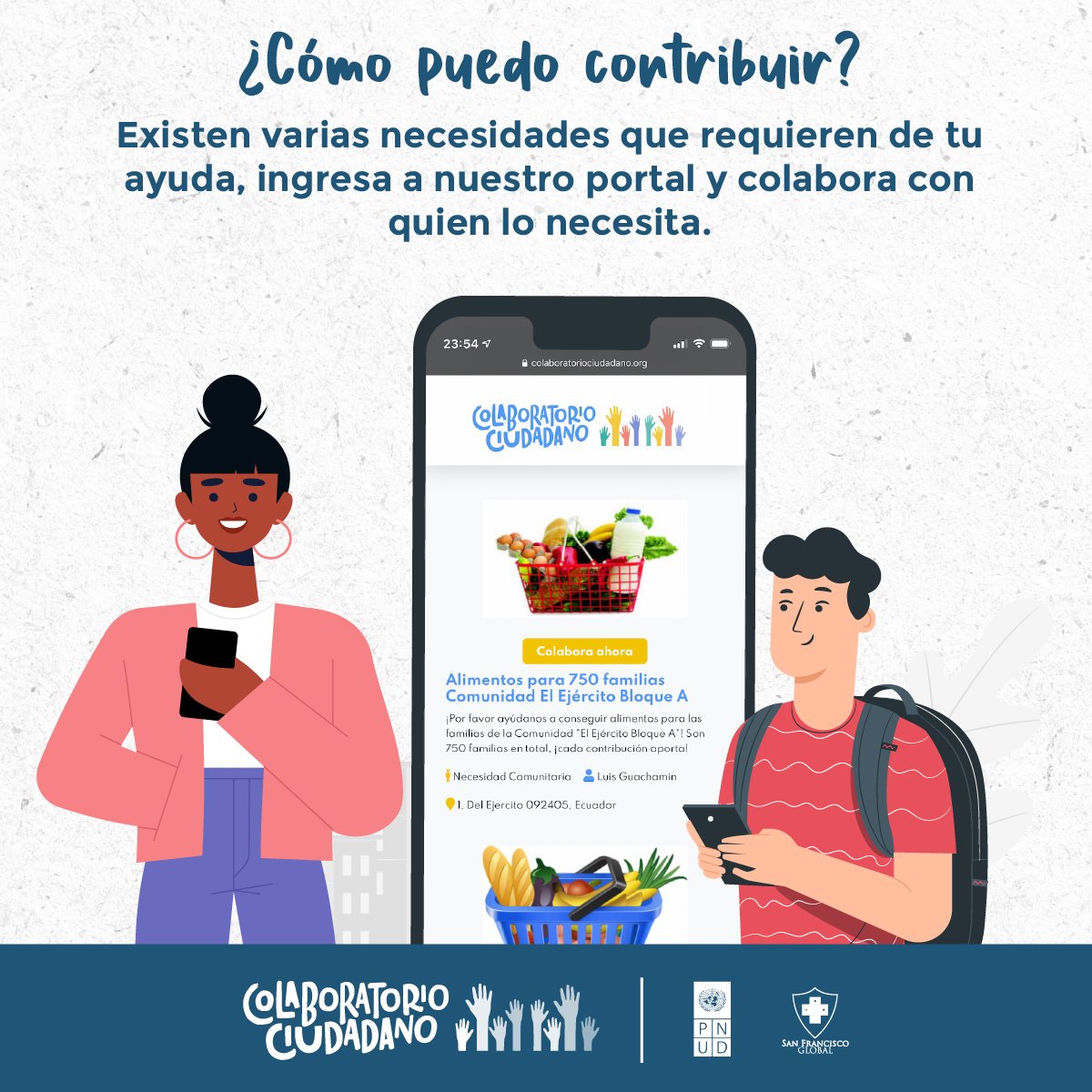 ColaboratorioC's tweet photo. Hay varias personas y comunidades que necesitan tu ayuda en esta época, ingresa a 👉🏼 https://t.co/fjL6mpzHdU para conocer sus necesidades y colaborar con sus causas. 
¡Juntos saldremos adelante 🤝!

#Ecuador #Quito #Guayaquil #Cuenca #Manta #Colaboracion #colaboraciónciudadana https://t.co/1hplSwWX5G