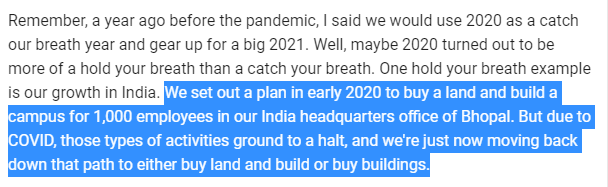 Why am I sad? Because the huge capacity expansion could've been even bigger and sooner were it not for covid.