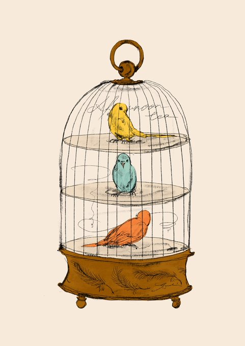 「birdcage」 illustration images(Oldest)