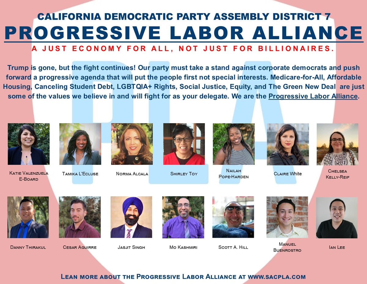 Another victory for the Progressive Labor Alliance in Assembly District 7 (Sacramento)!  http://www.sacpla.com/   #ADEM