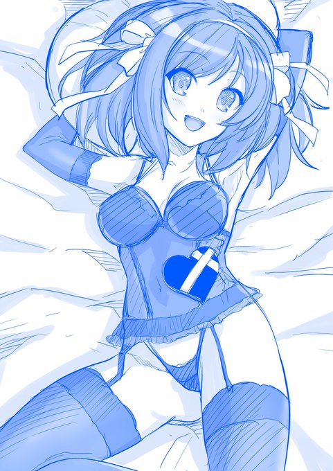 バレンタインイラストのラフ 