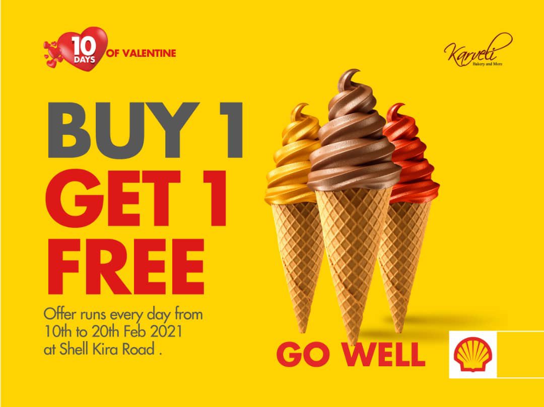 QuteJR's tweet photo. Shell is showing couples love this month, from free Ice cream for the first 15 couples courtesy of Karveli to 20% off on couple meals at 2k, its a whole #10DaysOfValentine from 10th to 20th, indeed #MoreReasonToLoveShell https://t.co/RzpORQA8CN