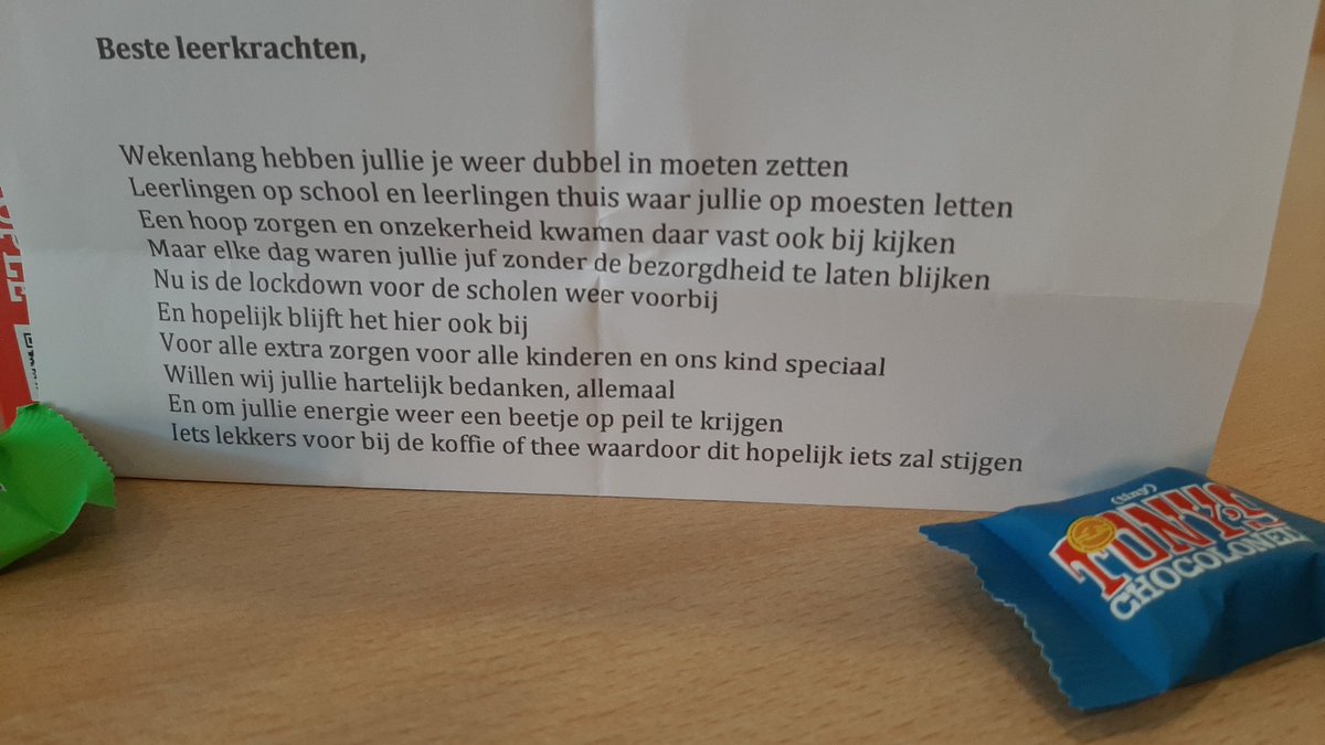 IKCDeMeander's tweet photo. Wat een lief gebaar van ouders om na de 1e week weer open het weekend in te gaan! https://t.co/2RlYKk7abV