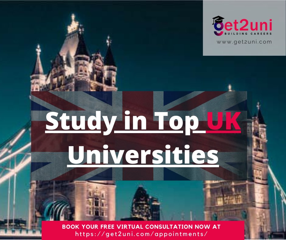get2_uni's tweet photo. Study in Top UK Universities

Getting a chance at a reputed UK University is the dream of many international students. 
We will be happy to help you throughout the process.

Contact us:- 
Call us at 020 3488 5504
Email - enrol@get2uni.com
Website -https://t.co/O4qwo9GOTz https://t.co/h63tOL1dT5