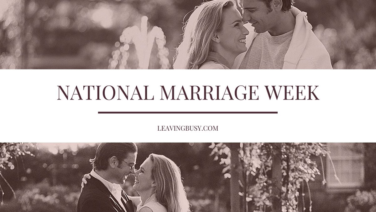 BusyLeaving's tweet photo. This is the week to celebrate the life-long blessing of marriage!

https://t.co/8zdPIcMN7m https://t.co/SPFcb1eyta