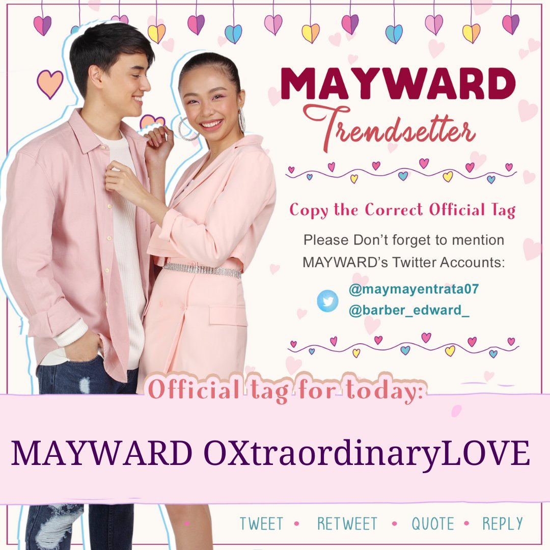 mwtrendsetter's tweet photo. Welcome, Year of the Ox!

May this New Year bring us an extraordinary kind of love, happiness, good health and prosperity. ❤

OFFICIAL TAG FOR TODAY:

MAYWARD OXtraordinaryLOVE 

#MayWard 
@maymayentrata07 @Barber_Edward_ https://t.co/R1NPAOW4VH