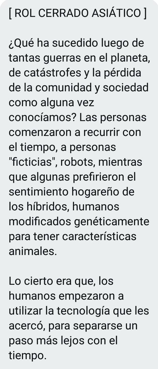 busquedasrp's tweet photo. 📢Comunidad de Rol Cerrado Asiático con temática de ciencia ficción.

@KRONOSROL https://t.co/Kzs2LTWuLK