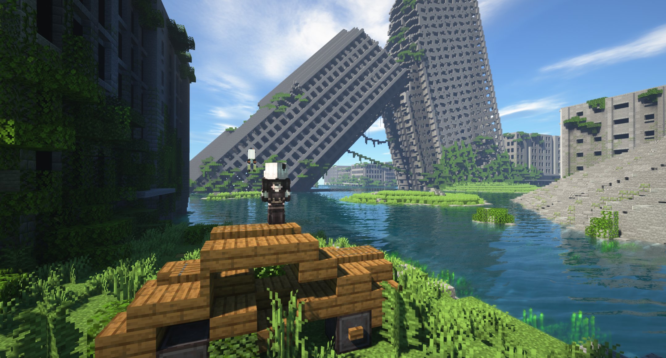 マイクラで作った水没都市 Minecraft Minecraft建築コミュ 話題の画像がわかるサイト