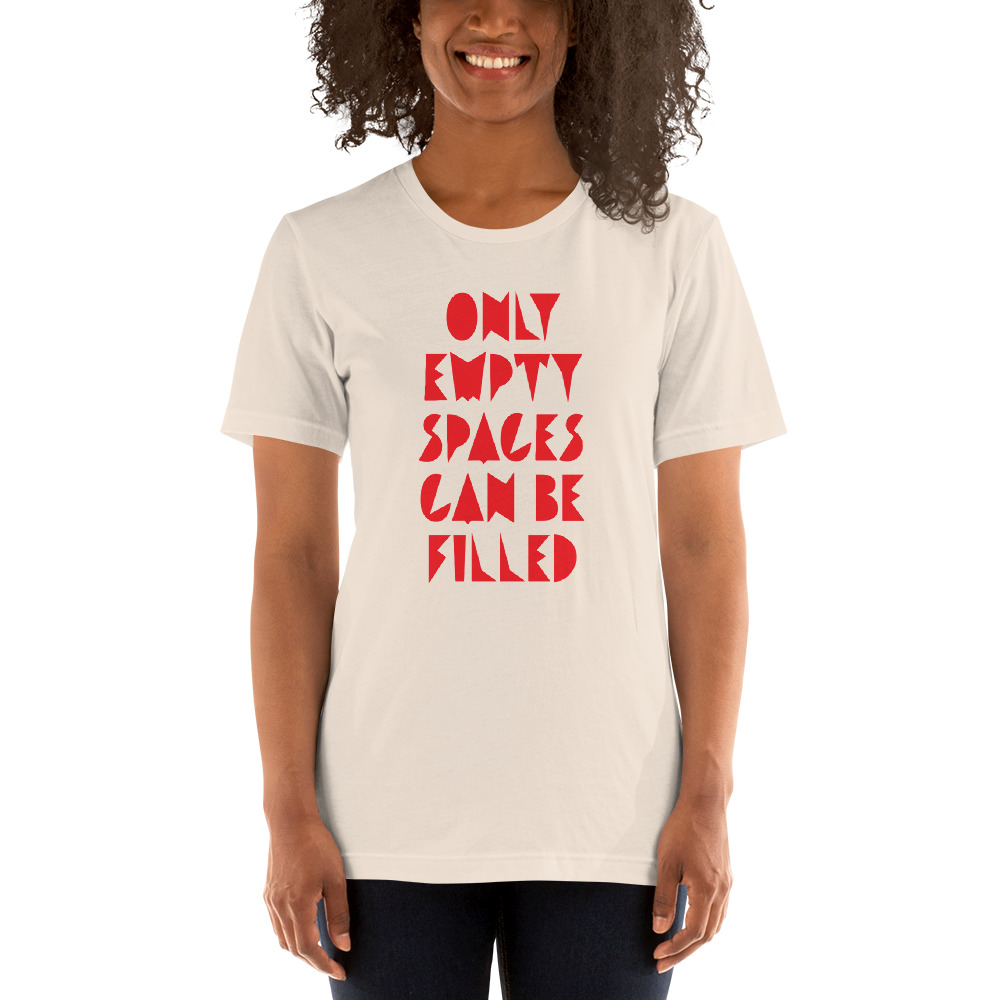 OhCheetah's tweet photo. Only empty spaces can be filled
The designs keep getting snazzier: https://t.co/p85TLugQEm
#heartbreaking #etsy #ohcheetah #giftforher #FridayVibes #guiltfree #wellbeing #tshirts #highlysensitive #selfhelpblog #selfhelp #selfhelpblogger #fashionstyle https://t.co/3wMhVINQwu