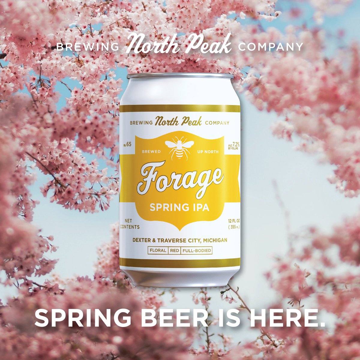 northpeakbeer's tweet photo. Cold weekend and looking forward to thawing out? We've got the remedy!
*
*
*
Forage Spring IPA is brewed with a smooch of rose and a kiss of hibiscus for those who need a little pick-me-up as winter drags us through to spring!
*
*
*
7.2% ABV
Out now in 6-packs and draft! https://t.co/02OGOYzsTG