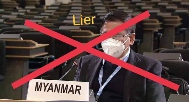 DaisyLayy7's tweet photo. He is lying.
Myanmar Representative is totally telling opposite situations &amp; lies to the world.
We want our elected government &amp; we want our leaders.

#Feb12Coup 
#JusticeForMyanmar https://t.co/Z3uREjSkyL