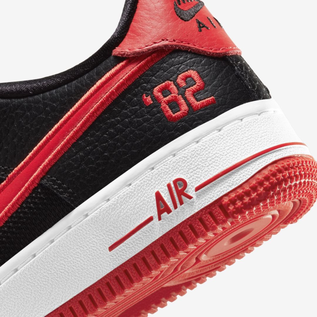nike air force 1 black chile red