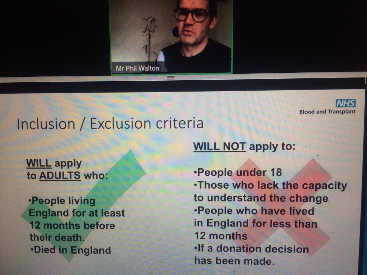 nirmalasoundar2's tweet photo. @PhilW_lt_n explains the criteria for the Deemed Consent for organ donation at #CoreTopicsHull @HullHospitals https://t.co/qDxOzetDoo