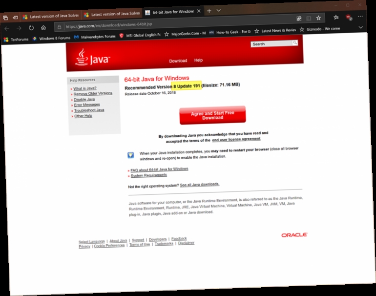 Java version 8 update 71 download twitter