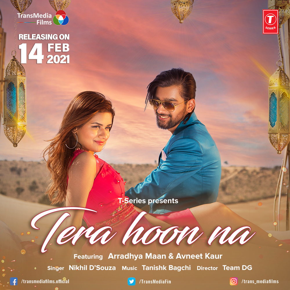 Love is the greatest refreshment in life. This Valentine's Day we bring to you a heart fluttering track #TeraHoonNa . Releasing on 14th February 2021. Stay tuned! @TSeries @TransMediaFin @iavneetkaur #TSeries #transmediafilms #Avneetkaur
