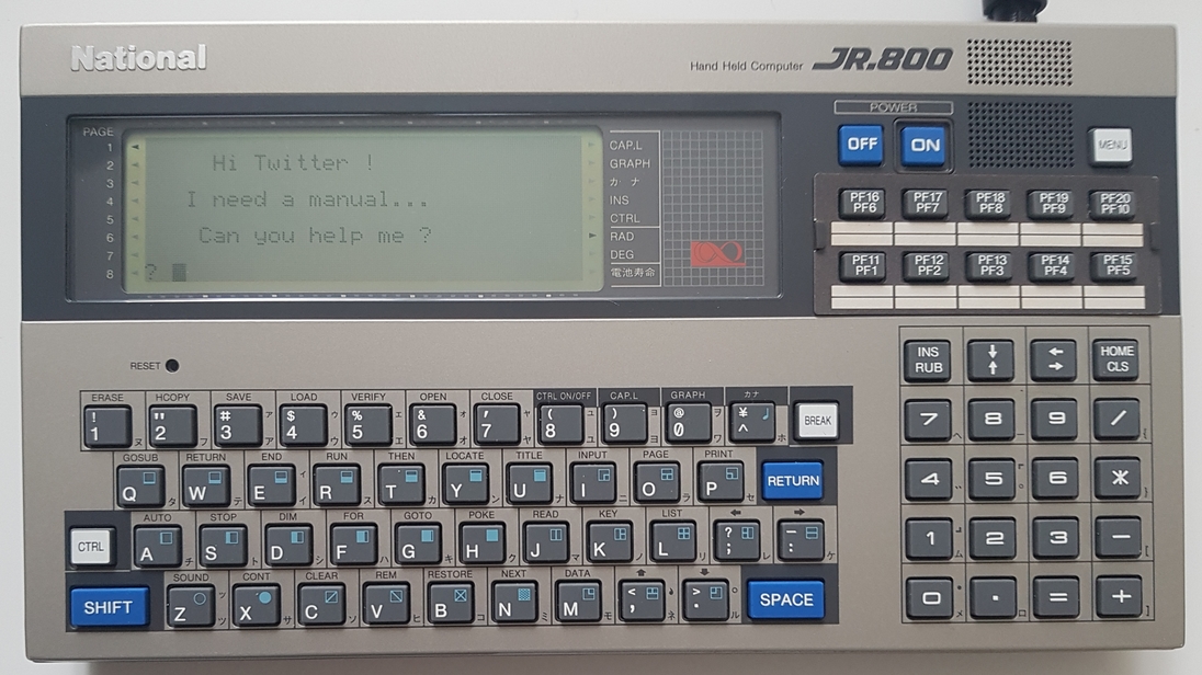Red_Deff's tweet photo. I love my new toy but I need the manual... If someone could provide me a digital or a paper copy (even if not an original copy), it would be awesome !
#ポケコン https://t.co/7rtaYv6gAb