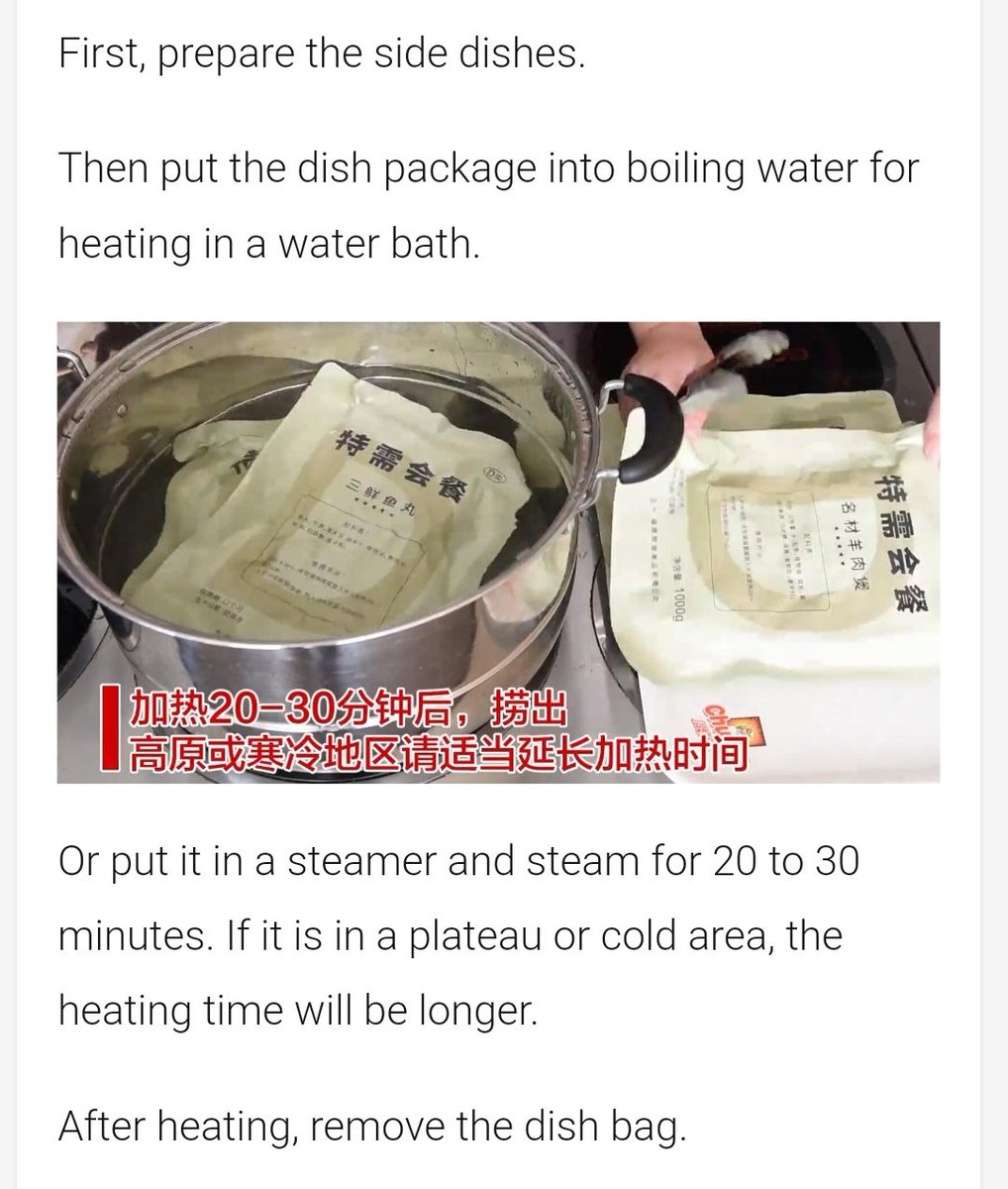 MRE has to be heated in boiling water which takes more time at higher altitudes