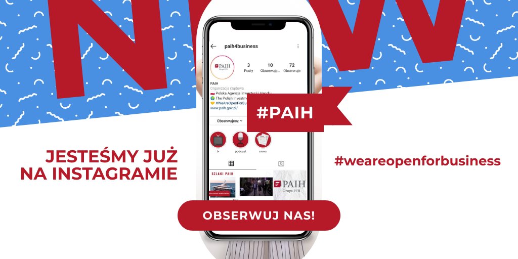PAIH_pl's tweet photo. 📢Od dzisiaj możecie śledzić #PAIH również na @instagram do czego serdecznie zachęcamy. Znajdziecie nas tutaj: https://t.co/lMkhGpr8Cs Zobaczcie sami jak wygląda #eksport i #inwestycje z instagramowym filtrem📷 https://t.co/58XWU2FFSa