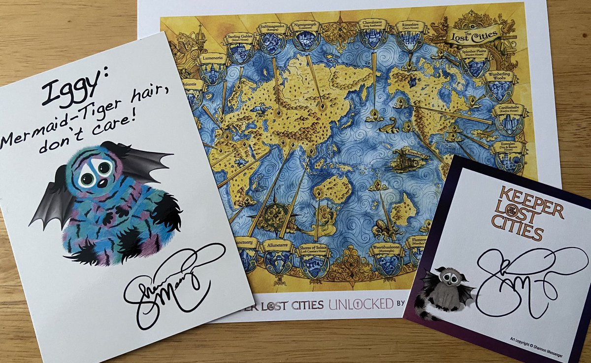 UEntertaining's tweet photo. Look what came in time for #KeeperDay! 💙💛 I will be framing the map of the Lost Cities by artist @FBaerald 🗺💎✨ https://t.co/isRTVti6it
