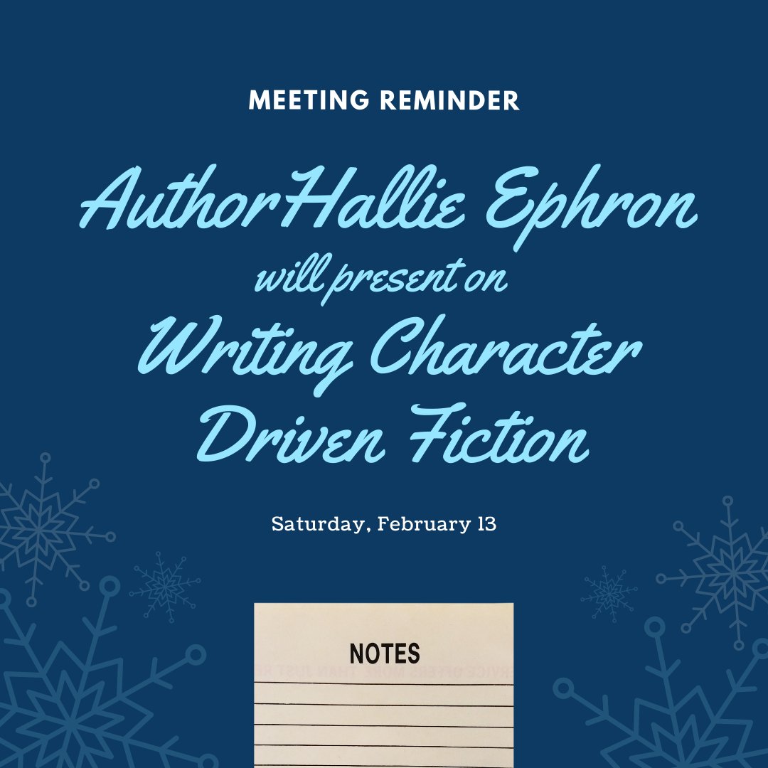 CTRWA's tweet photo. Reminder: our February monthly meeting is tomorrow author  @hallie.ephron will be presenting. Please join us for what is sure to be an amazing lecture. #ctauthor #hallieephron #writingcraft #romancewritersconnect #iamwritingromance #writingcommunity https://t.co/uYOm6SWfFO