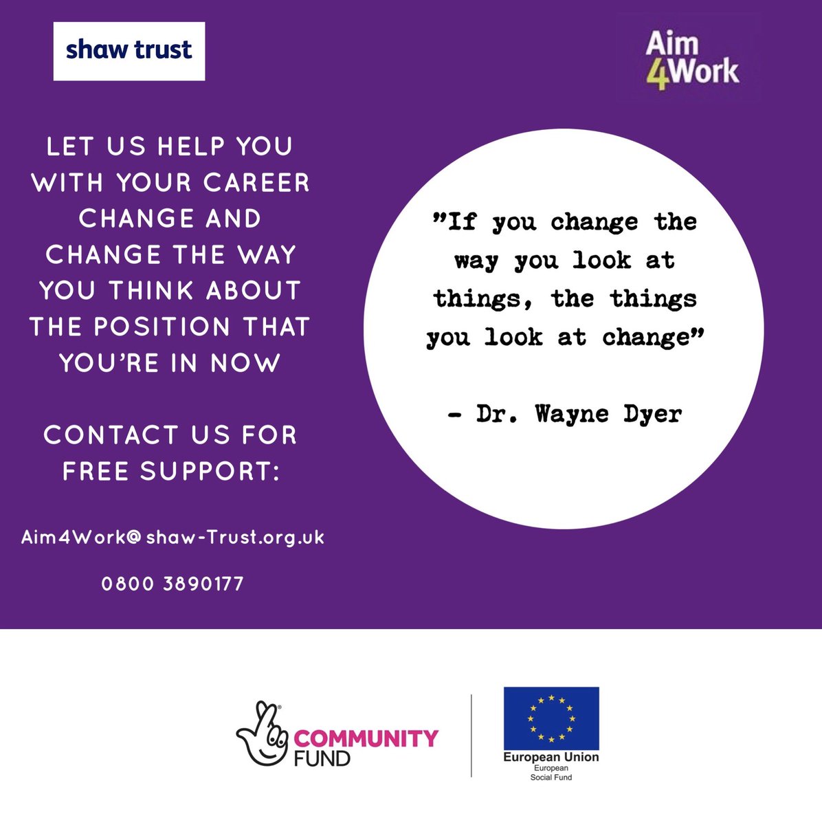 shawtrustwell's tweet photo. Did you know that you can get FREE employment support if you are unemployed. It’s what we do best. Pick up the phone and call us 📞🥁we’d love to have a chat with you. 
#Aim4work #Lookingforajob #Unemployed #Findmeajob #CVhelp #Employmentsupport 

#Shawtrust
#Aim4work https://t.co/ZUo8VNRzvF