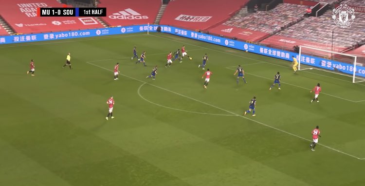 Some examples of him playing a part in United’s chance creation in recent performances :- pass+cross to Rashford (Liverpool/Southampton)- back post cross to Bruno (Wolves)- Cross from half space towards Cavani (Everton)