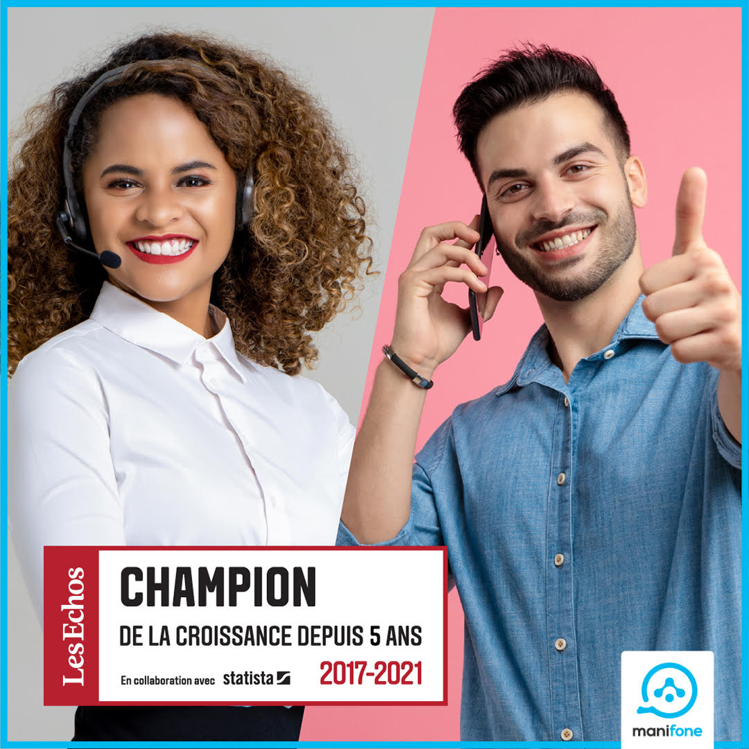 CHAMPIONS DE LA CROISSANCE 2021
La confiance et la fidélité de nos clients et l'engagement de nos collaborateurs permettent à MANIFONE de figurer depuis maintenant 5 ans dans ce palmarès des 500 entreprises les plus dynamiques de l'Hexagone. Palmarès : lnkd.in/dR9mUSV