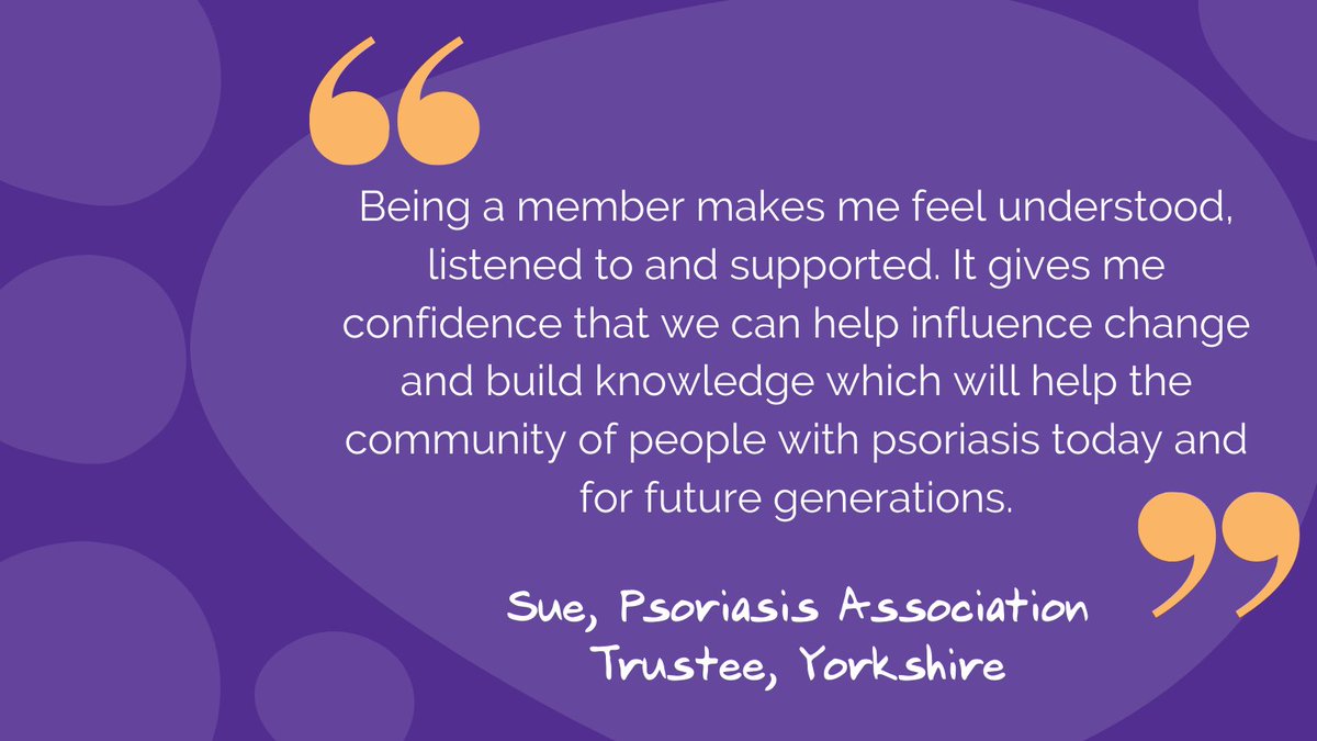 PsoriasisUK's tweet photo. 'Being a member makes me feel understood, listened to & supported.'
Our wonderful trustee @YorkSue tells us what she values most about being a member of the #Psoriasis Association & how together we can push for change.⬇️⬇️
Join our community. #PsoJoinUs https://t.co/oi42B1oBLI https://t.co/x96HloEDm6