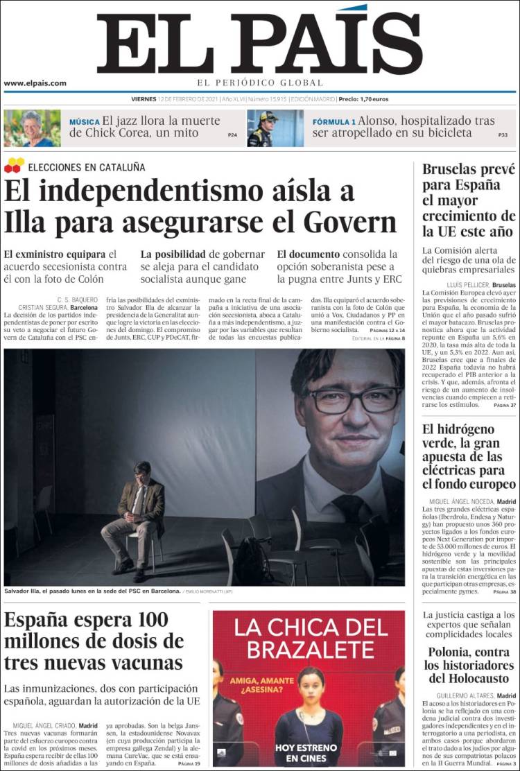 CPress_ESP's tweet photo. PORTADAS PERIODICOS 12/02/2021
#Portadas #PortadasCP https://t.co/a3c3f3YEpo