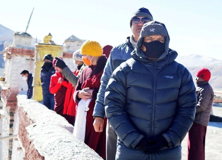 lg_ladakh's tweet photo. Morning of 12th Feb, LG @R_K_Mathur visited the #Hanle Gonpa &amp; the monastery museum.

The Lt. Governor suggested preservation of the valued #artifacts and archiving of the same, not just in Hanle but across #Ladakh.
@ddnewsladakh @ANI https://t.co/EAZSMtK2UJ