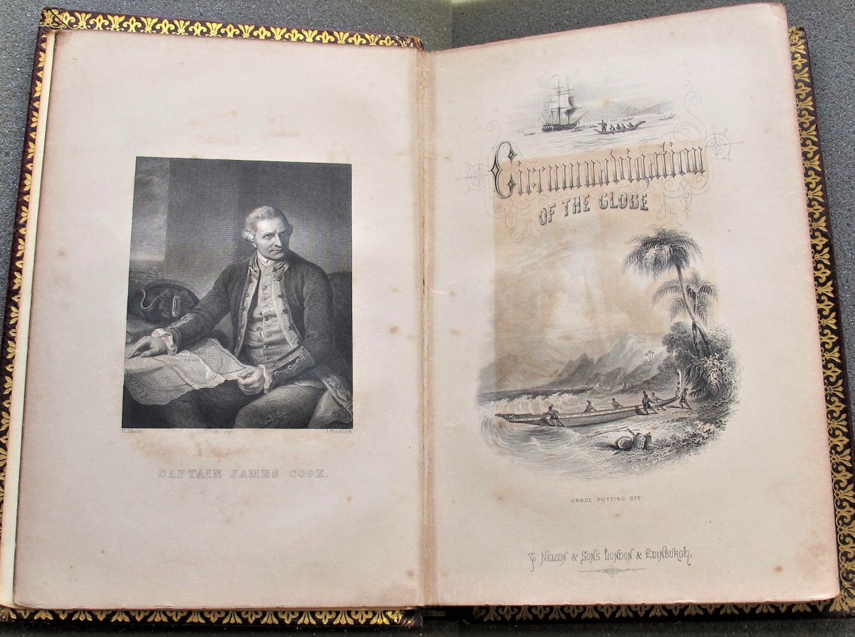 As  #Darwin was following in the footsteps of earlier voyage naturalists, the Beagle library was well stocked with an excellent collection of books chronicling classic expeditions, such as James Cook’s three voyages to the Pacific Ocean. *Disclaimer: this book is a later account.