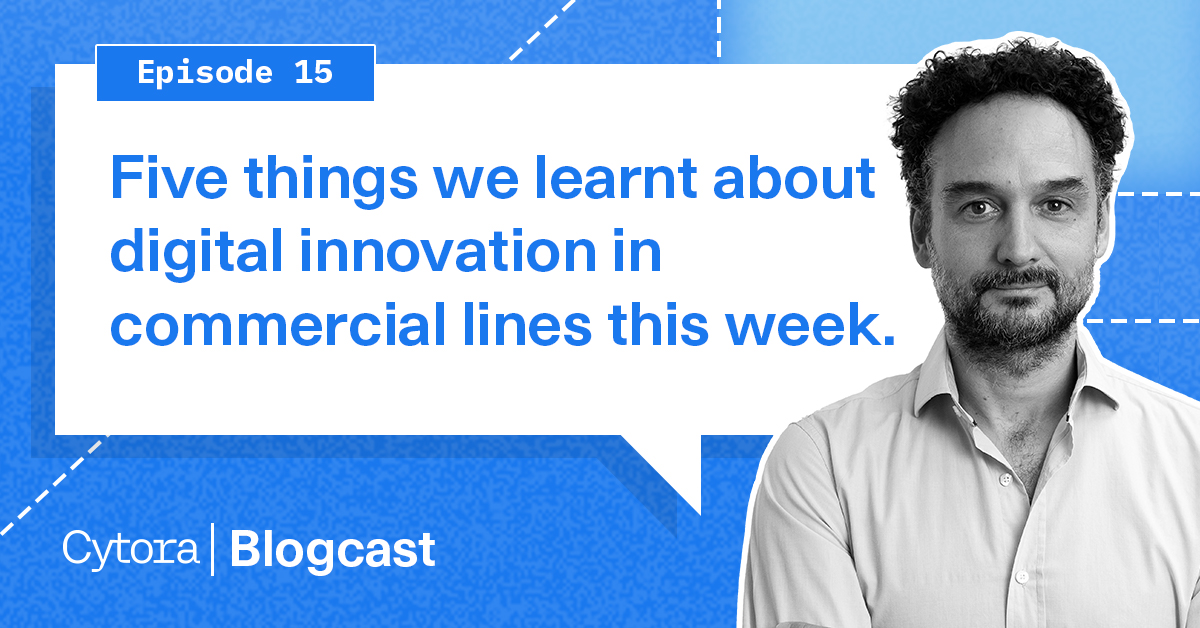 What five things did we learn about innovation in commercial insurance this week? Find out in the latest blogcast from <a href="/juan_de_castro/">Juan de Castro</a>, who delves into recent research by <a href="/intelligentins/">Intelligent Insurer</a>: 

bit.ly/3jIRIel 

#underwriting #innovation #technology #insurance