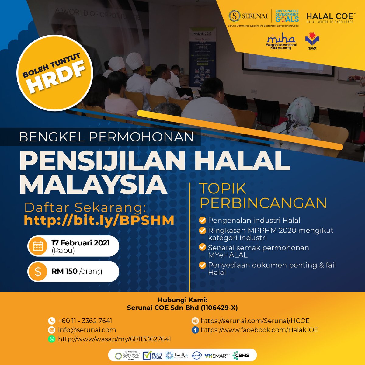 veriifyhalal's tweet image. Anda usahawan Asnaf / B40 yang perlu bantuan kewangan untuk perniagaan?
.
Jom sertai kami! Pendaftaran PERCUMA
Daftar Sekarang: bit.ly/BK_AsnafB40
(Tarikh tutup 18 Februari 2021 untuk kumpulan pertama yang bermula pada 1 Mac 2021)