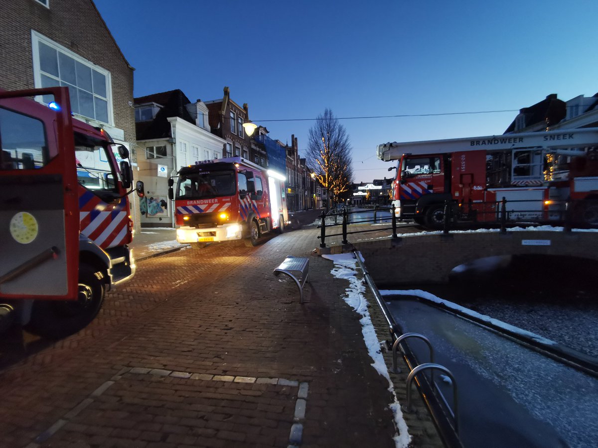 Melding brandweer Scharnestraat Sneek