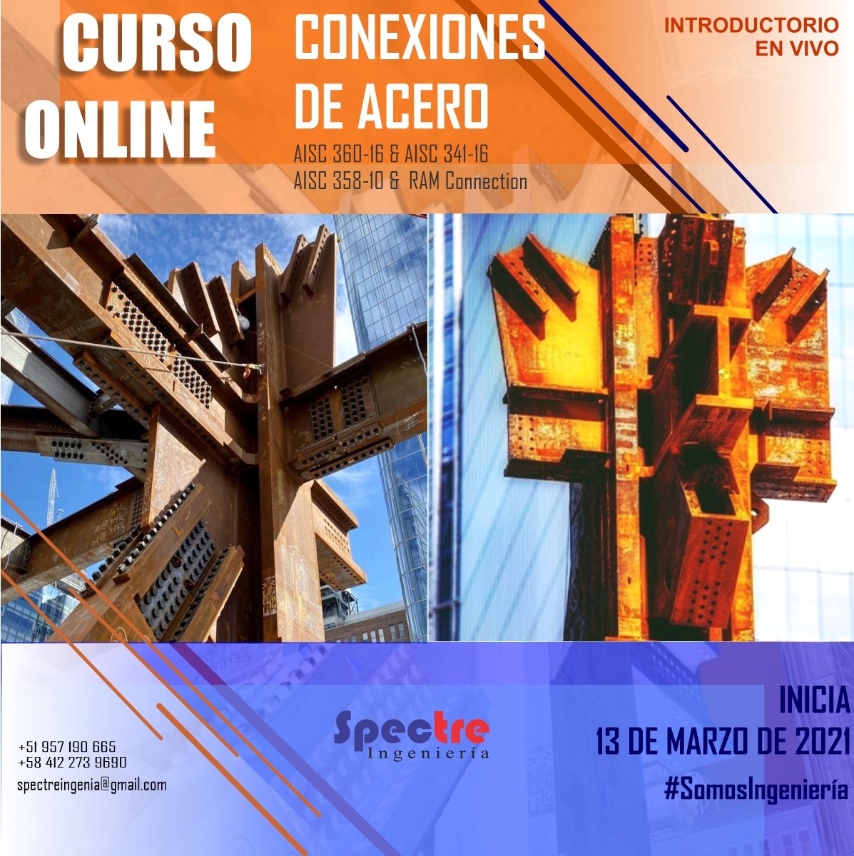 SpectreIngenia's tweet photo. 2da Edición de ese curso. Síguenos en Instagram: @spectreingenia y mira los vídeos de este curso. https://t.co/EcacRO00Do