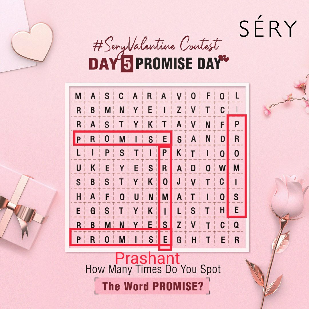 prashantDocean's tweet image. 4 Times 

#SeryValentine #Contest
#GetSetSERY #SeryCosmetics
@serycosmetics

Join
@Sakshidiva99 
@loveeemylifee 
@Deepaadhan3 
@Rekha_i_am 
@diva_tulipss 
@Sagar2612
