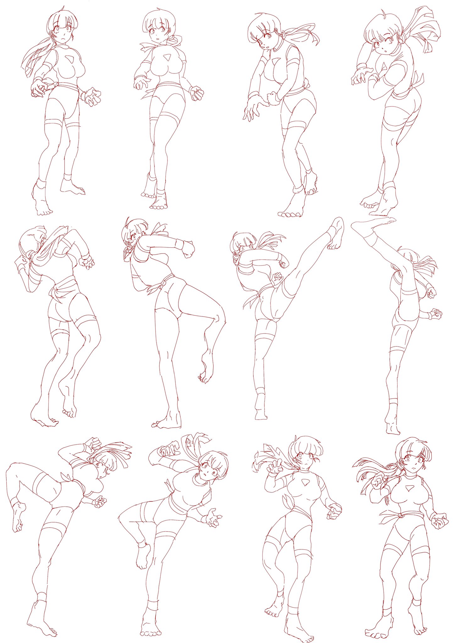 Twitter 上的 まる あえて仕事は募集しない 今日の後ろ回し蹴り やはり背面に変わる瞬間をうまく切り取るのが難しい また別の動きで練習してみよう ミサト以外のキャラも動かしてみたいしね イラスト 絵描きさんと繫がりたい R 一次 T Co