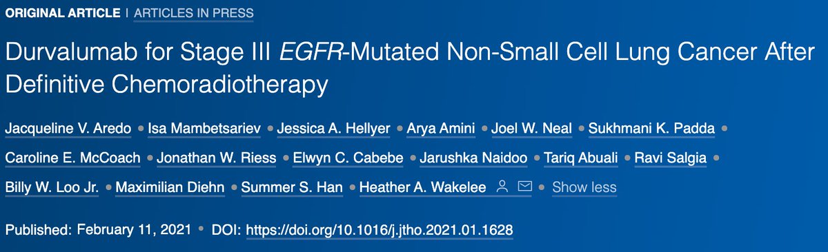 Thanks to authors for thoughtful report tackling a challenging scenario.  @JoelNealMD  @SukiPaddaMD  @CarolineMccoach  @DrJNaidoo  @DrRaviSalgia  @BLoo_LT_SABR  @max_diehn  @HwakeleeMD  #LCSM  @IASLC